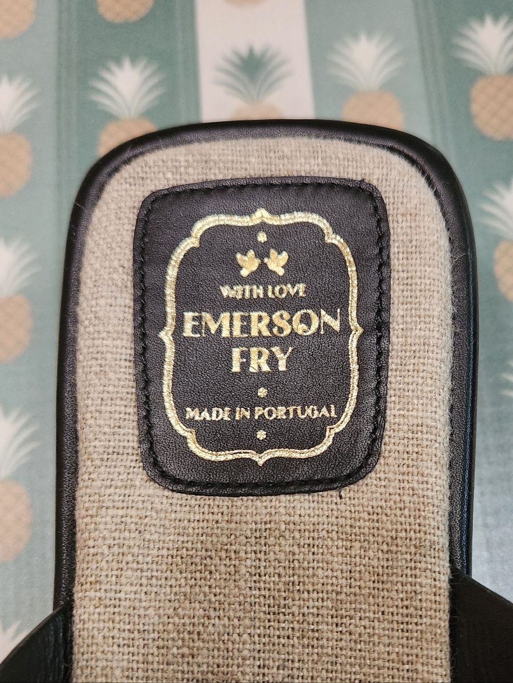 Emerson Fry Black Platform Slide Sandals - Picture 6 of 8